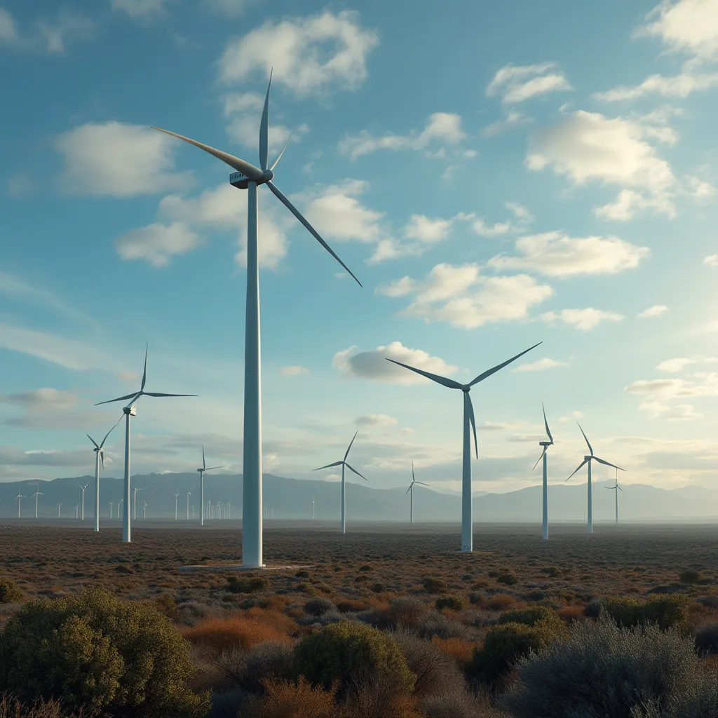 Proyecto de energía eólica en la Patagonia