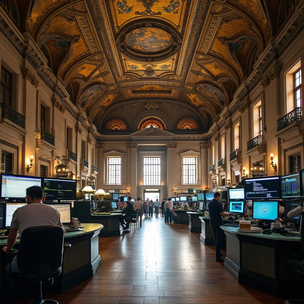 Interior de la Bolsa de Comercio